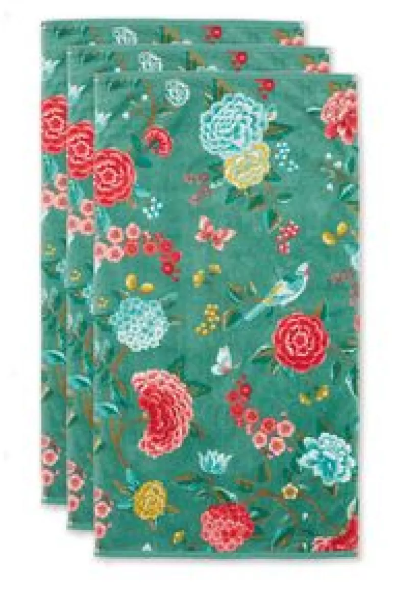 Handdoeken-Pip Studio Badhanddoek Set/3 Good Evening 55X100 Cm Groen