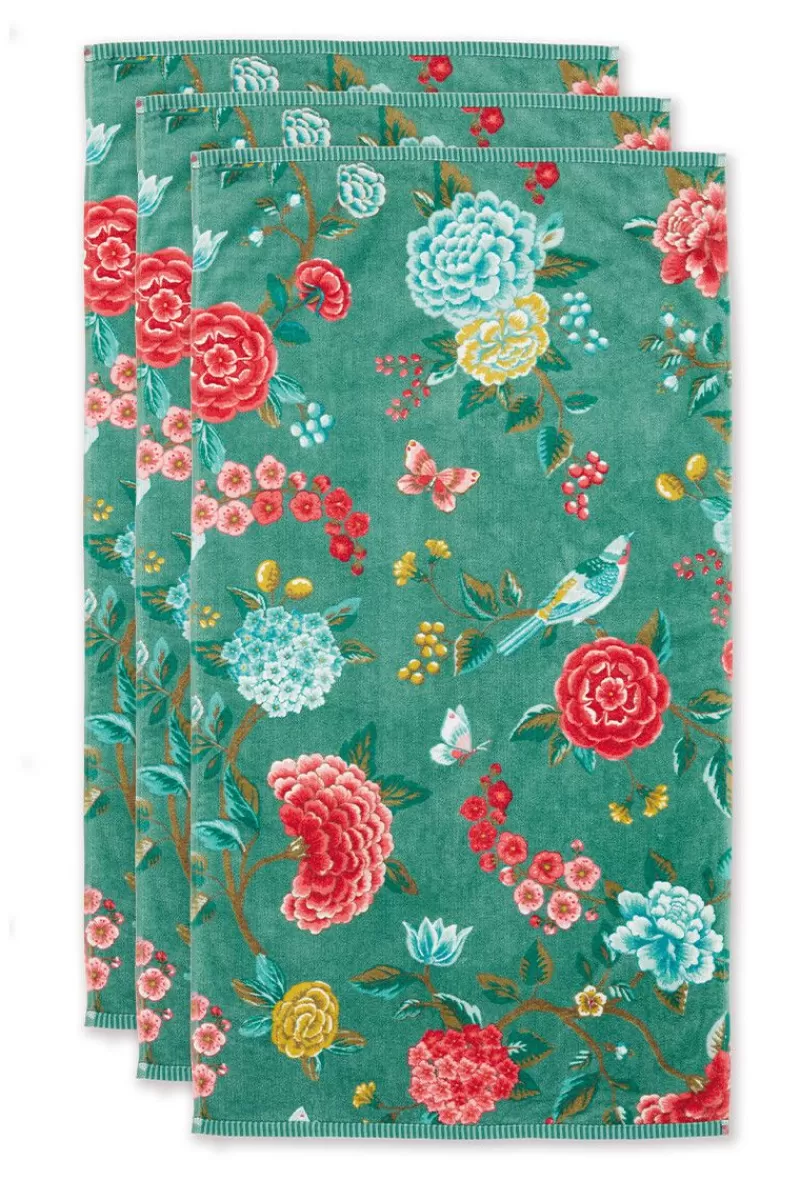 Sale Pip Studio Badhanddoek Set/3 Good Evening 55X100 Cm Groen