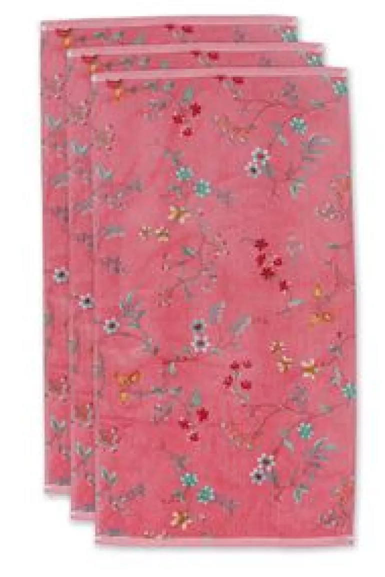 Handdoeken-Pip Studio Badhanddoek Set/3 Les Fleurs 55X100 Cm Roze