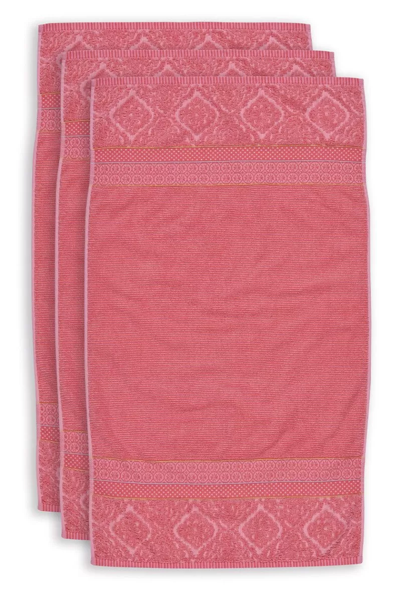 Online Pip Studio Badhanddoek Set/3 Soft Zellige 55X100 Cm Koraal