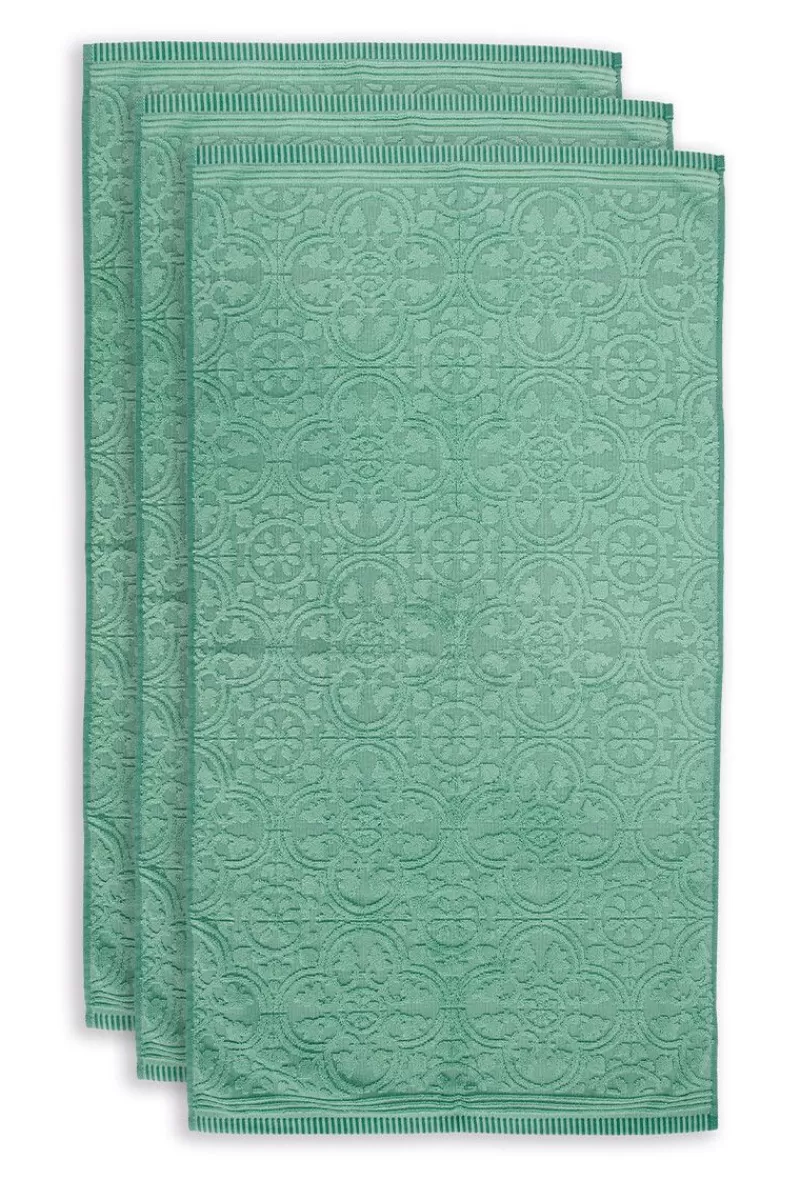 Flash Sale Pip Studio Badhanddoek Set/3 Tile De Pip 55X100 Cm Groen