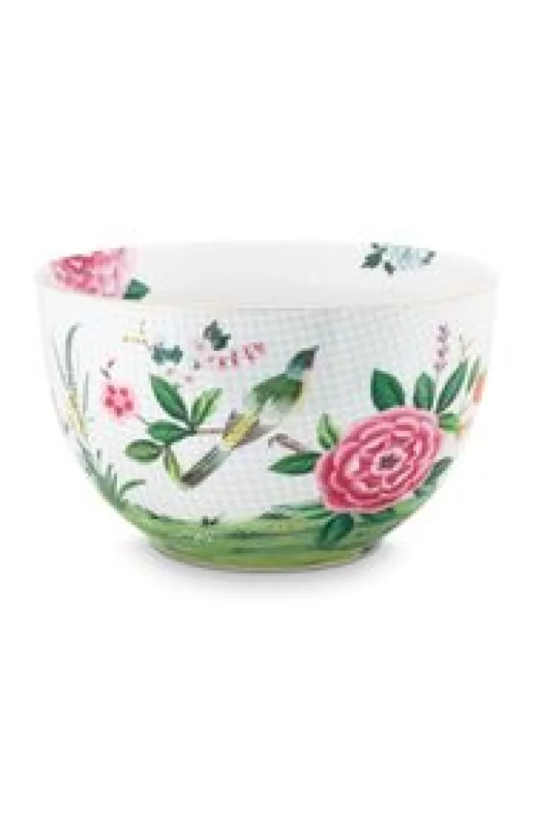 Saladeschalen-Pip Studio Blushing Birds Grote Kom Wit 23 Cm