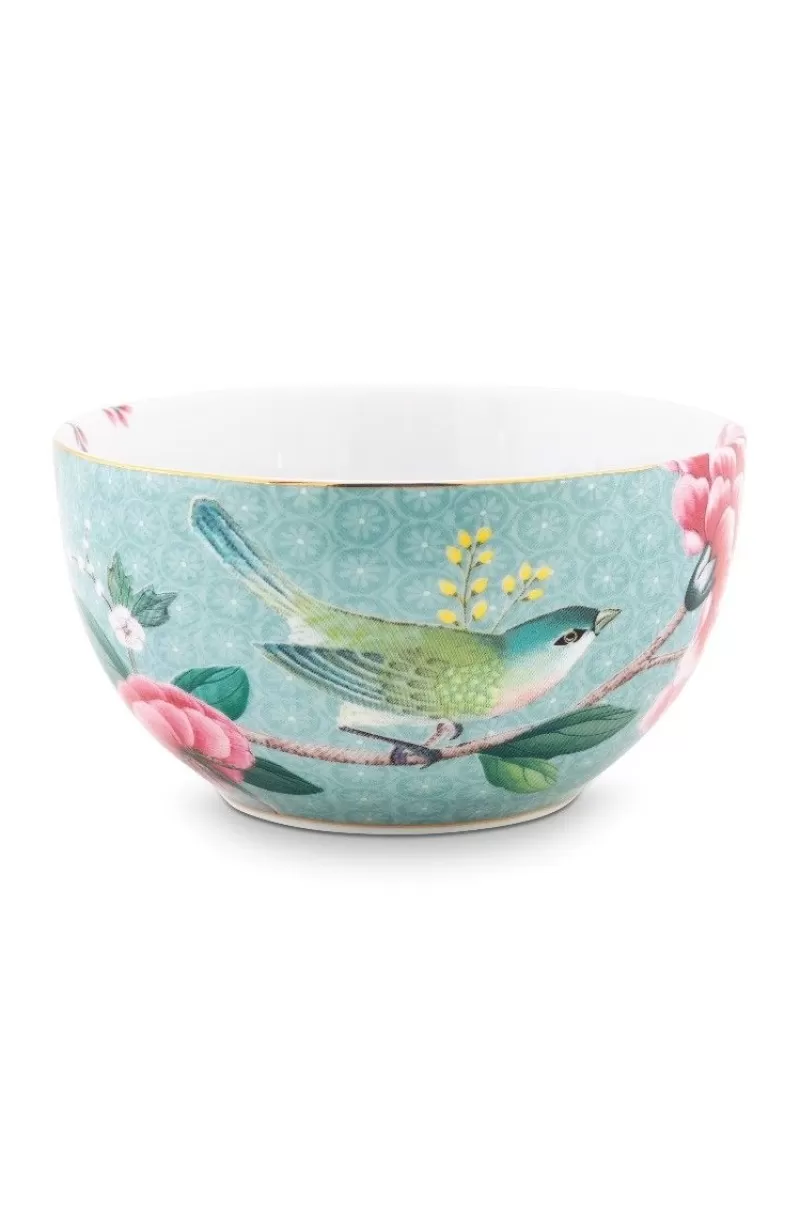 Store Pip Studio Blushing Birds Kom 12 Cm Blauw