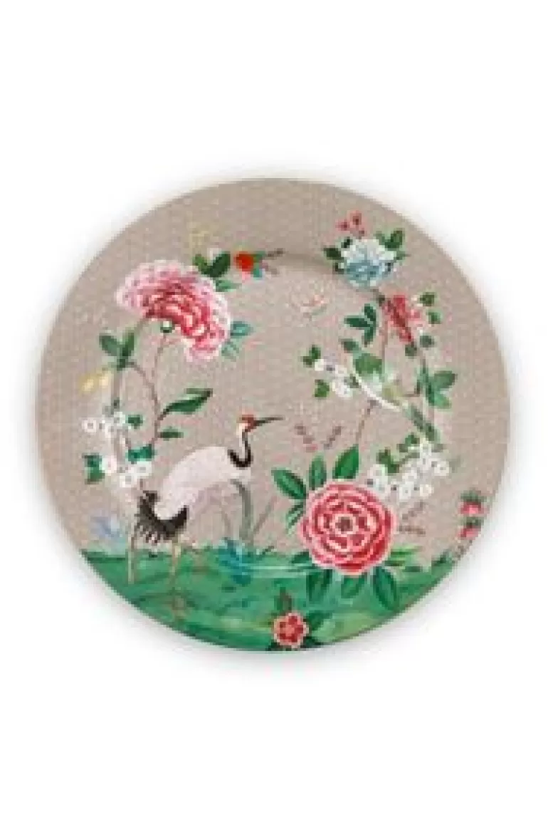 Onderborden-Pip Studio Blushing Birds Onderbord 32 Cm Khaki