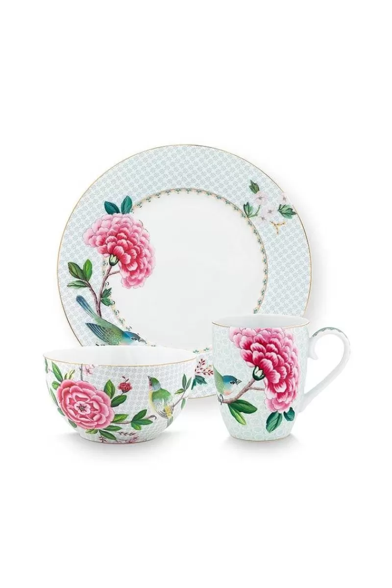 Outlet Pip Studio Blushing Birds Ontbijt Set/3 Wit