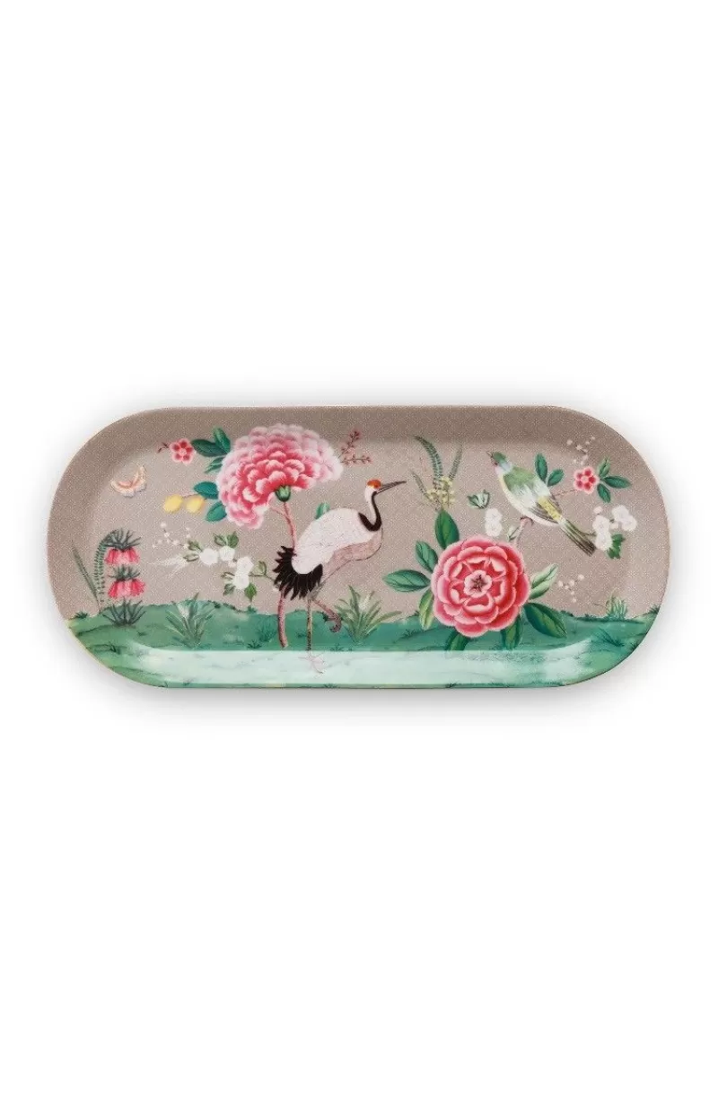 Store Pip Studio Blushing Birds Rechthoekig Taartplateau Khaki