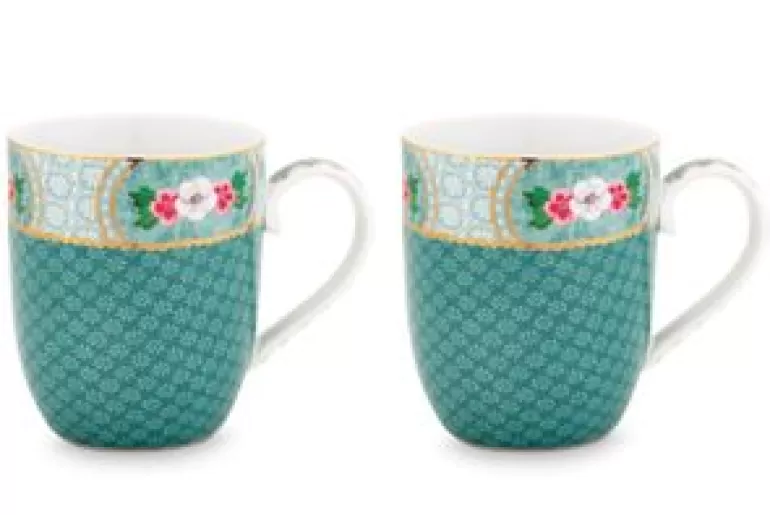 Koffiemokken-Pip Studio Blushing Birds Set/2 Mokken Klein Blauw