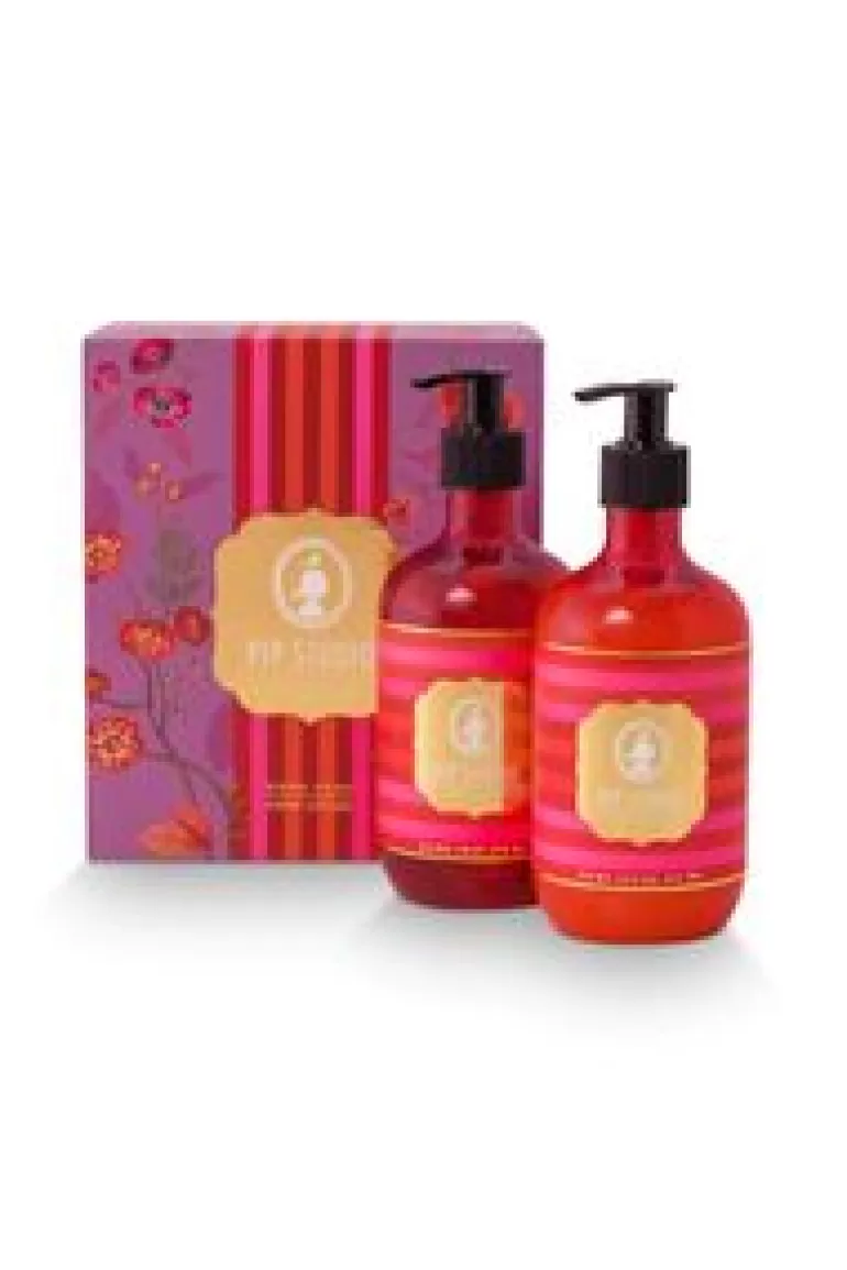 Lichaamsverzorging-Pip Studio Cadeauset Handzeep & Handlotion Jasmijn Thee Bladeren 475Ml