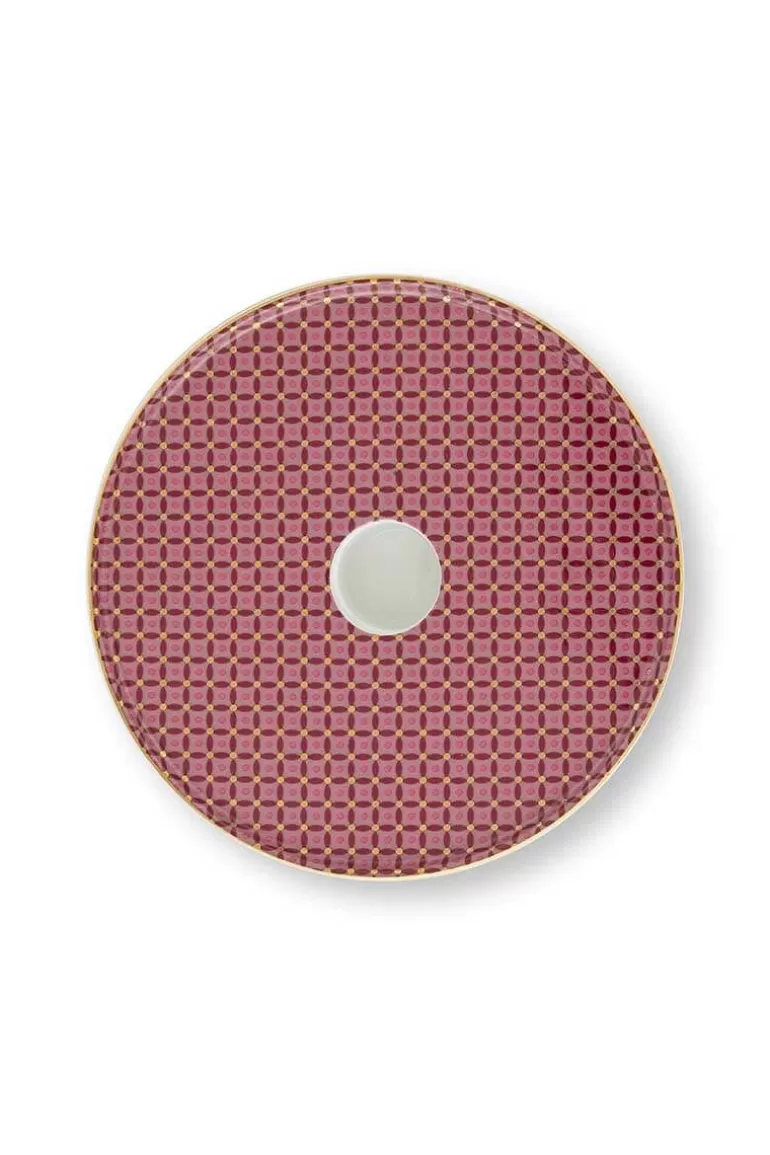 Kandelaars-Pip Studio Cross Stitch Kaarshouder 14Cm Roze