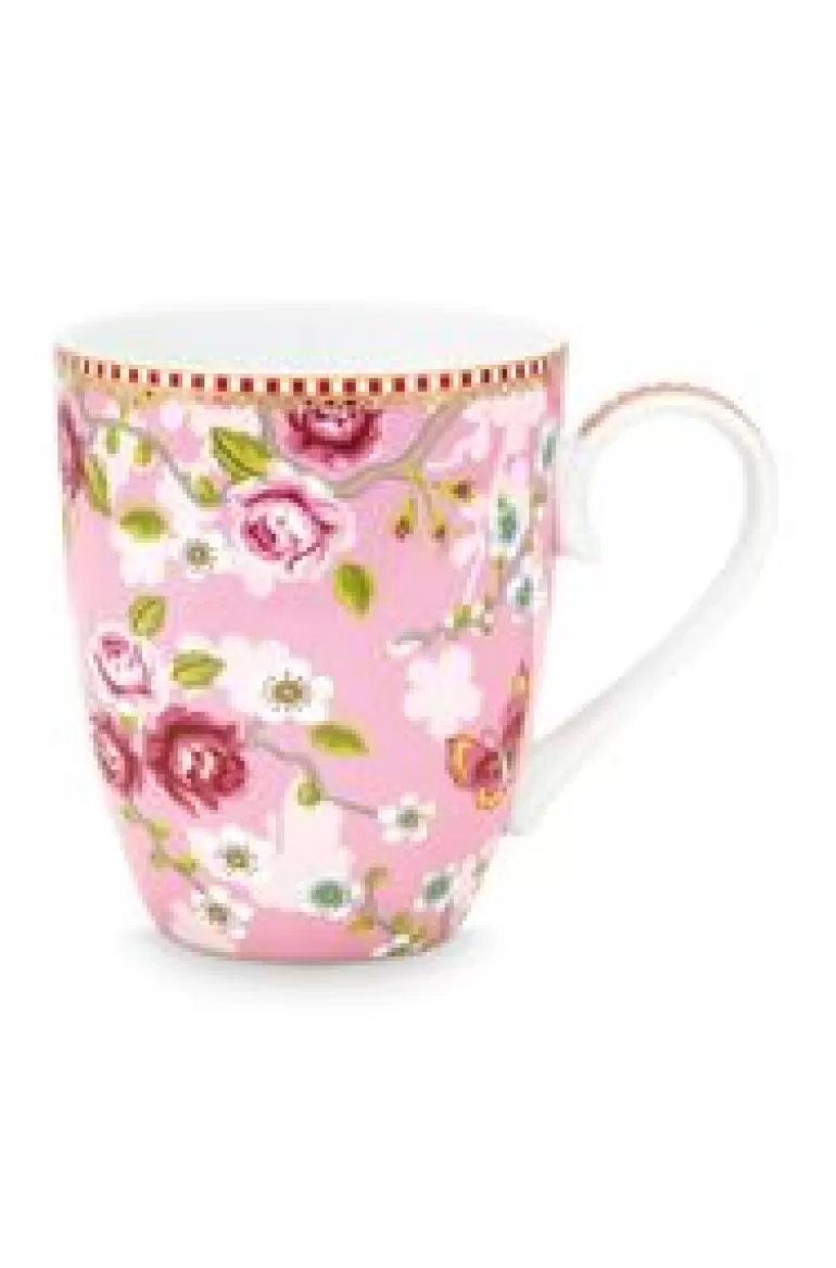 Theemokken-Pip Studio Early Bird Mok Groot Chinese Rose Roze