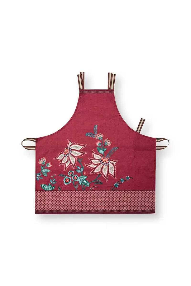 Cheap Pip Studio Flower Festival Apron Dark Pink Roze