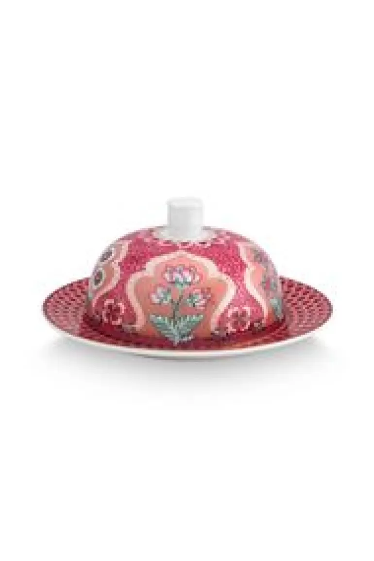 Botervloten-Pip Studio Flower Festival Botervloot Rond Deco Donker Roze