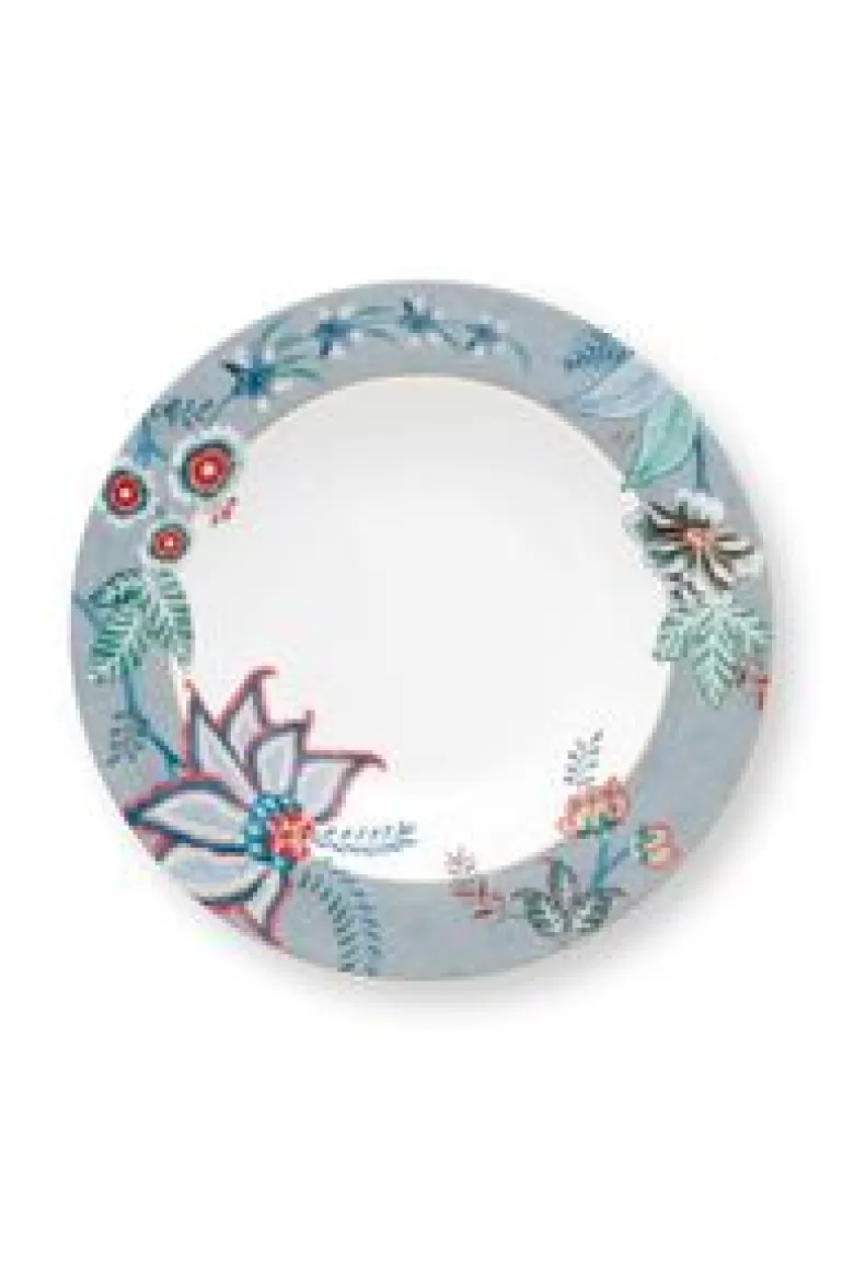 Diepe Borden-Pip Studio Flower Festival Diep Bord Licht 21.5 Cm Blauw