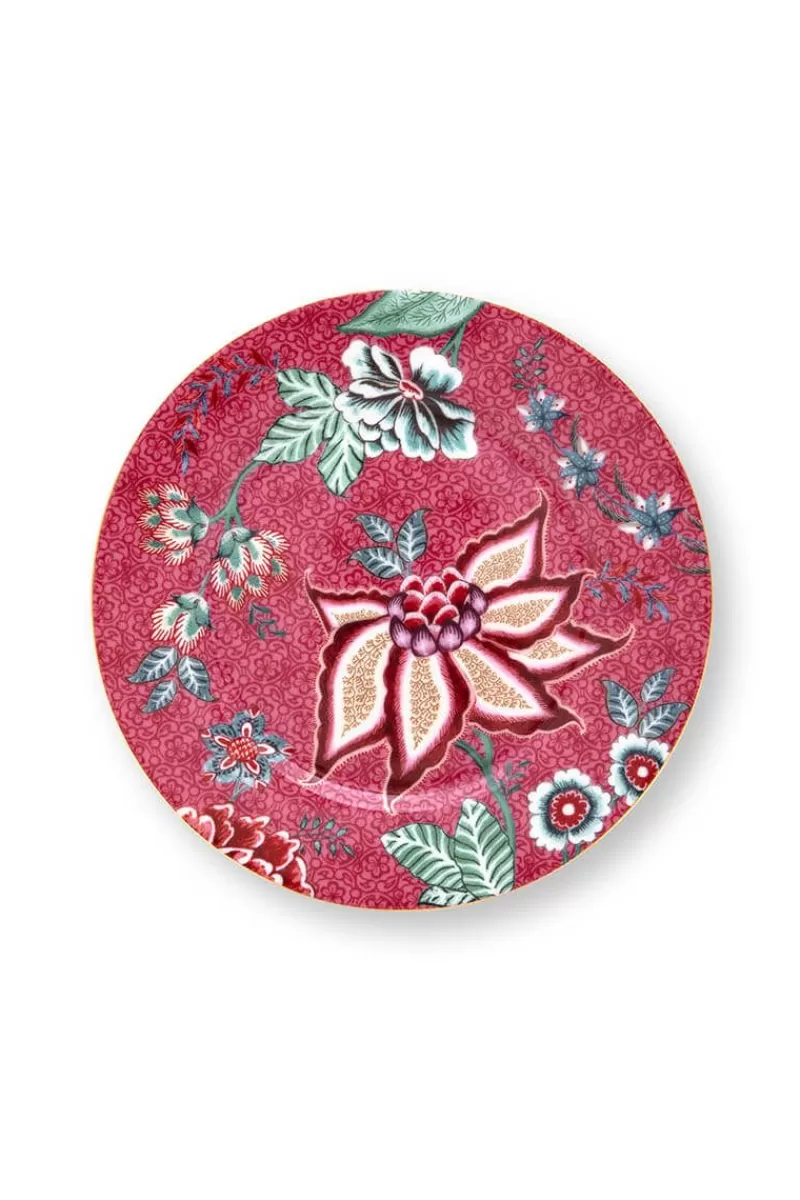 Shop Pip Studio Flower Festival Gebaksbord Donker 17 Cm Roze