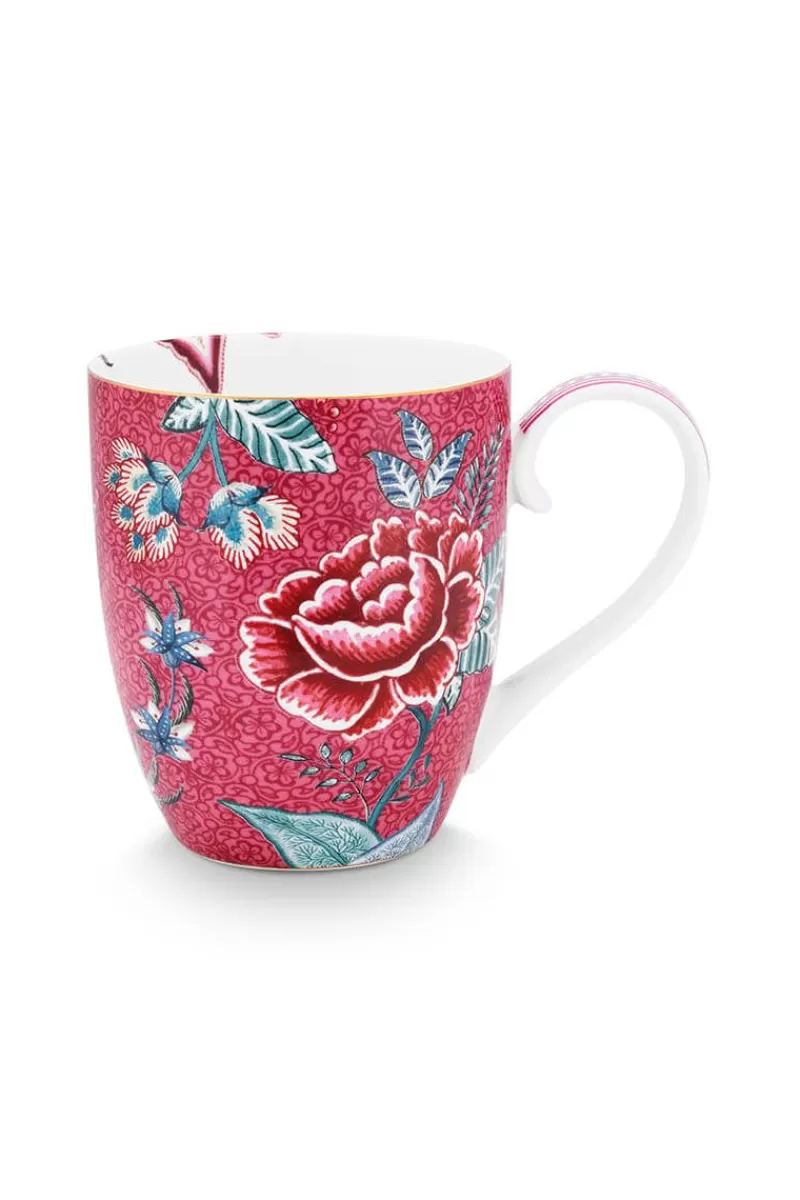 Best Sale Pip Studio Flower Festival Mok Xl Donker Roze