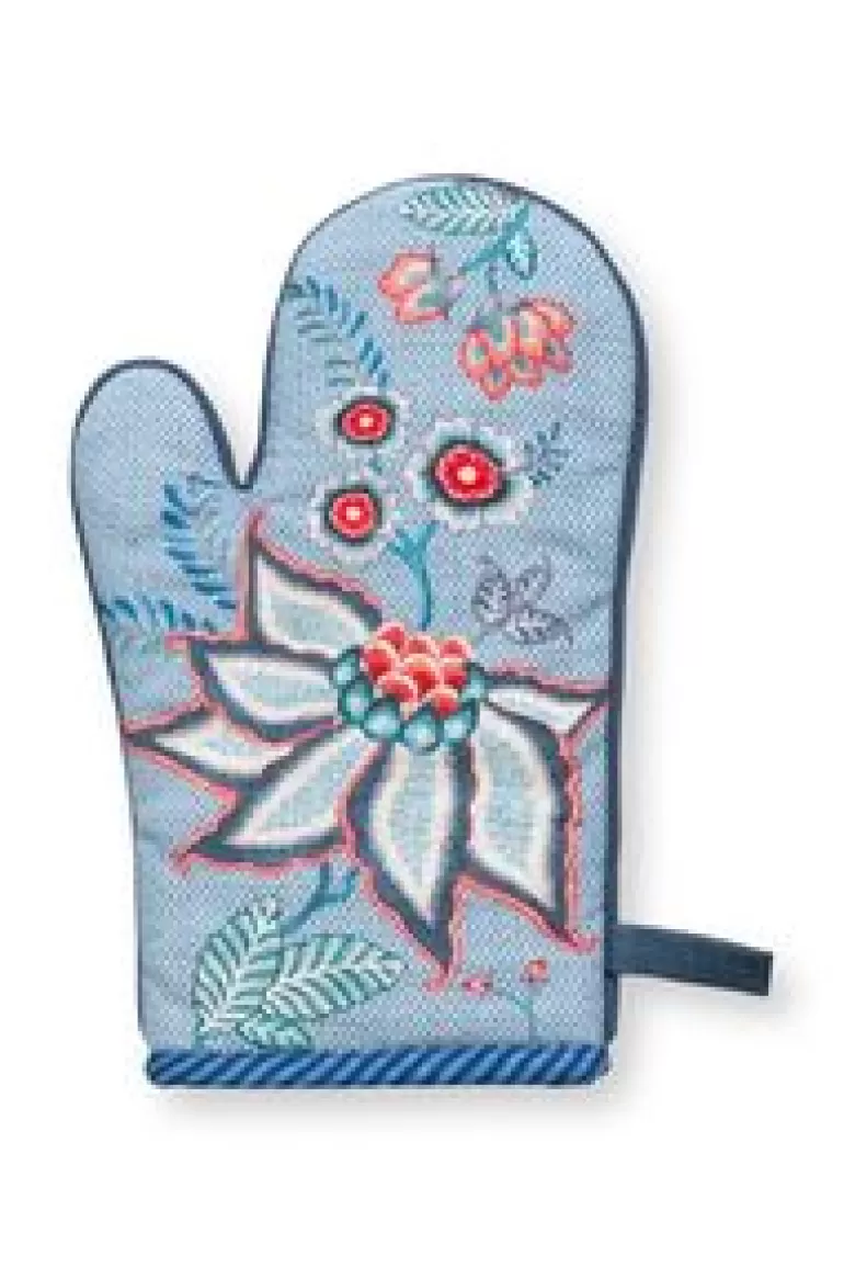 Ovenwanten-Pip Studio Flower Festival Ovenwant Blauw