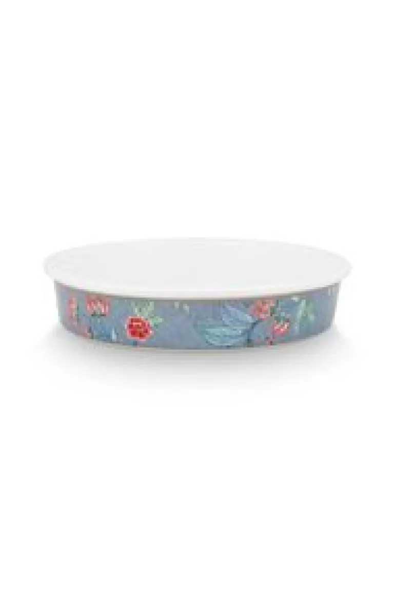 Ovenschalen-Pip Studio Flower Festival Serveerschaal Rond Licht Blauw