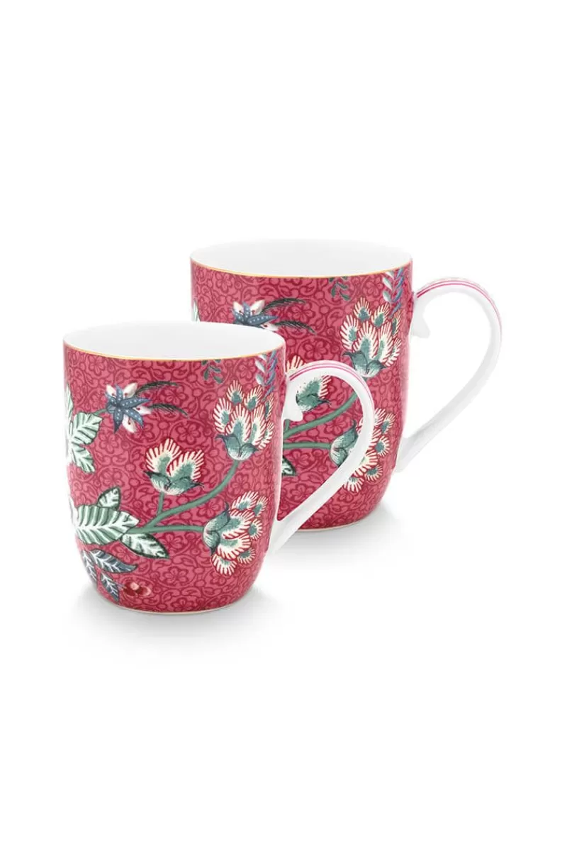 Store Pip Studio Flower Festival Set/2 Mokken Klein Donker Roze