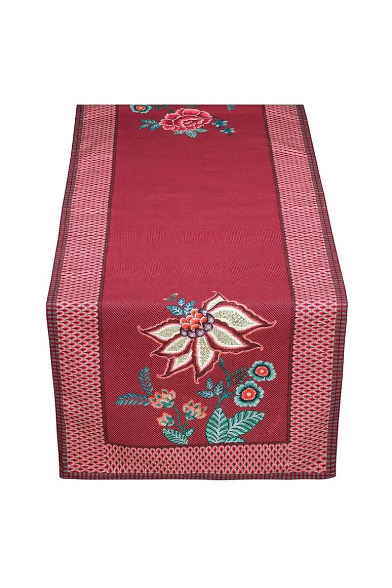 Tafellopers-Pip Studio Flower Festival Table Runner Dark Pink Roze