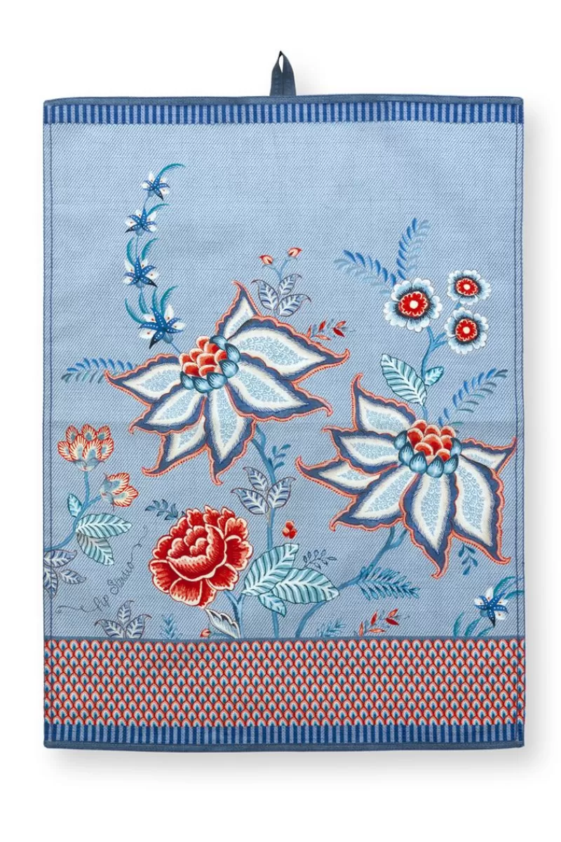 Cheap Pip Studio Flower Festival Theedoek Blauw