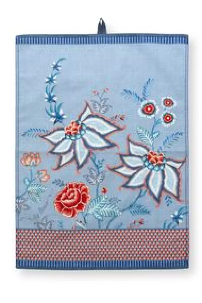 Theedoeken-Pip Studio Flower Festival Theedoek Blauw