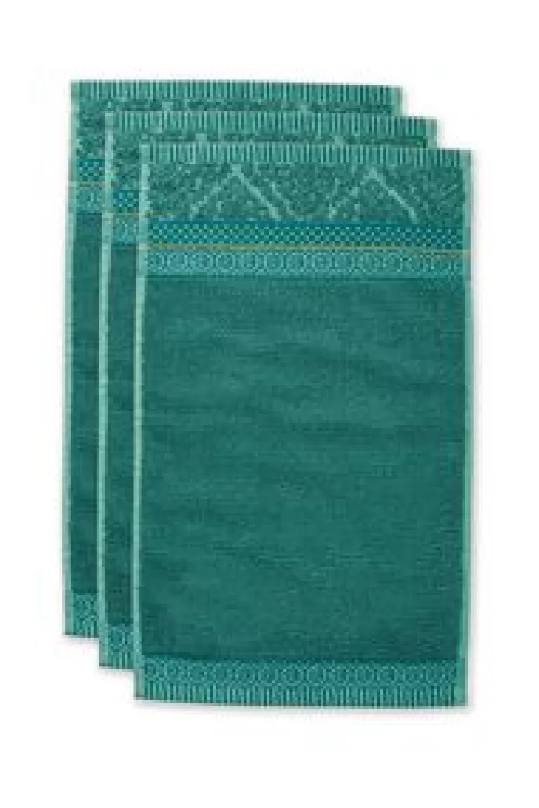 Gastendoekjes-Pip Studio Gastendoek Set/3 Soft Zellige 30X50 Cm Groen