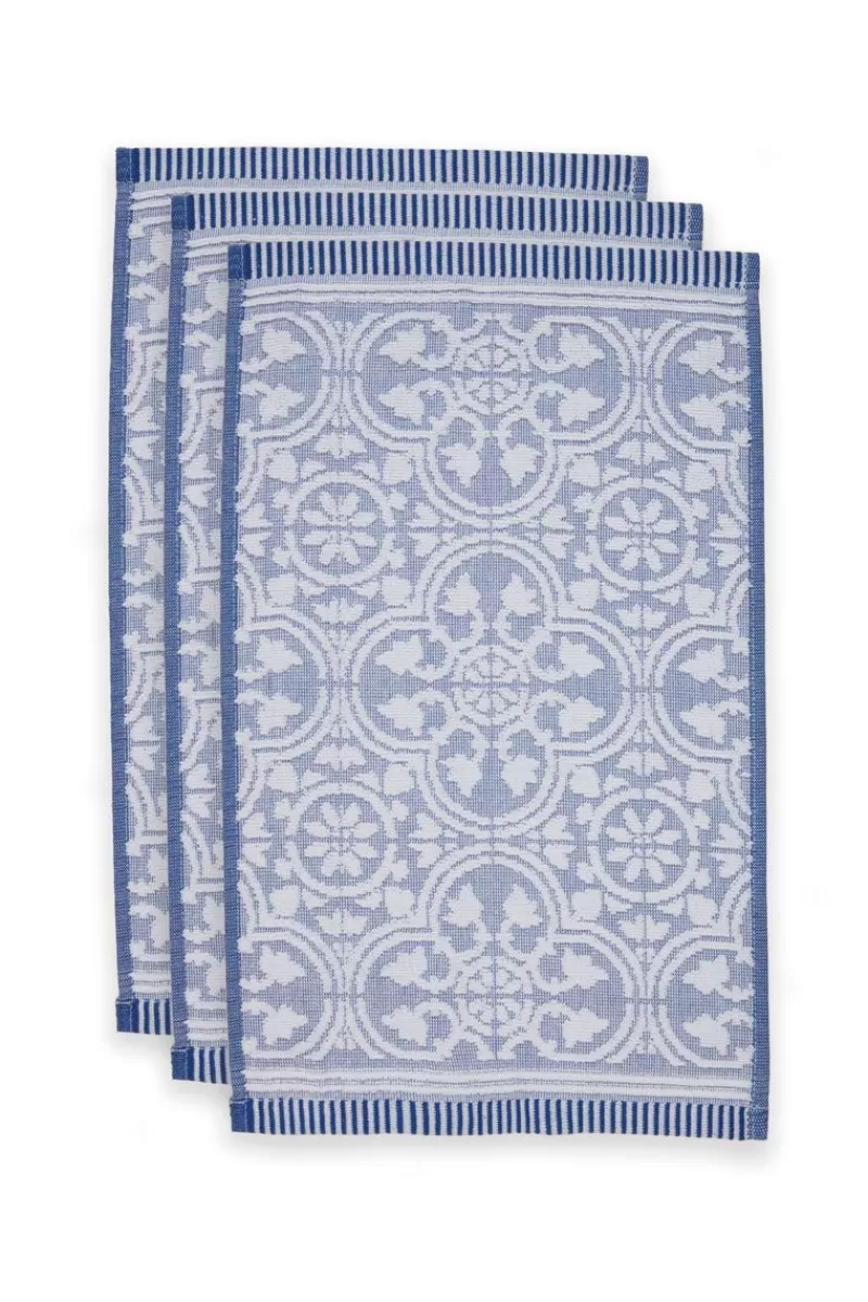 Cheap Pip Studio Gastendoek Set/3 Tile De Pip 30X50 Cm Blauw