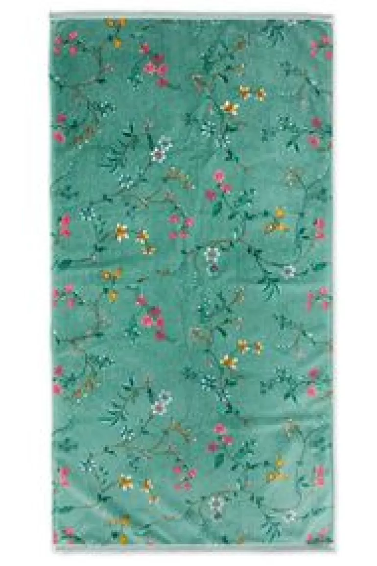 Handdoeken-Pip Studio Grote Handdoek Les Fleurs 70X140 Cm Groen