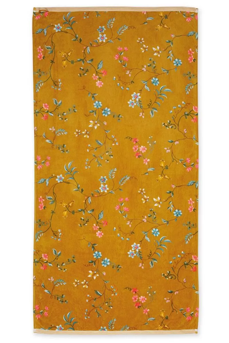 Best Sale Pip Studio Grote Handdoek Les Fleurs 70X140 Cm Geel