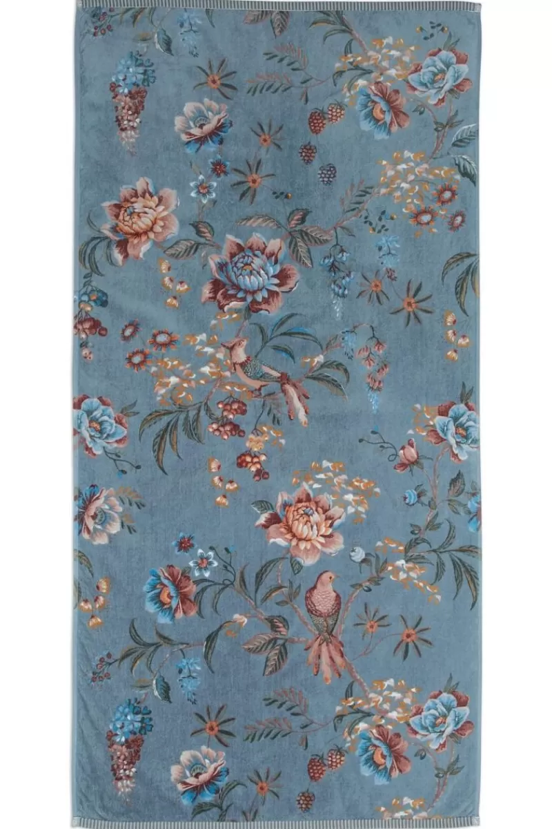 Shop Pip Studio Grote Handdoek Secret Garden 70X140Cm Blauw