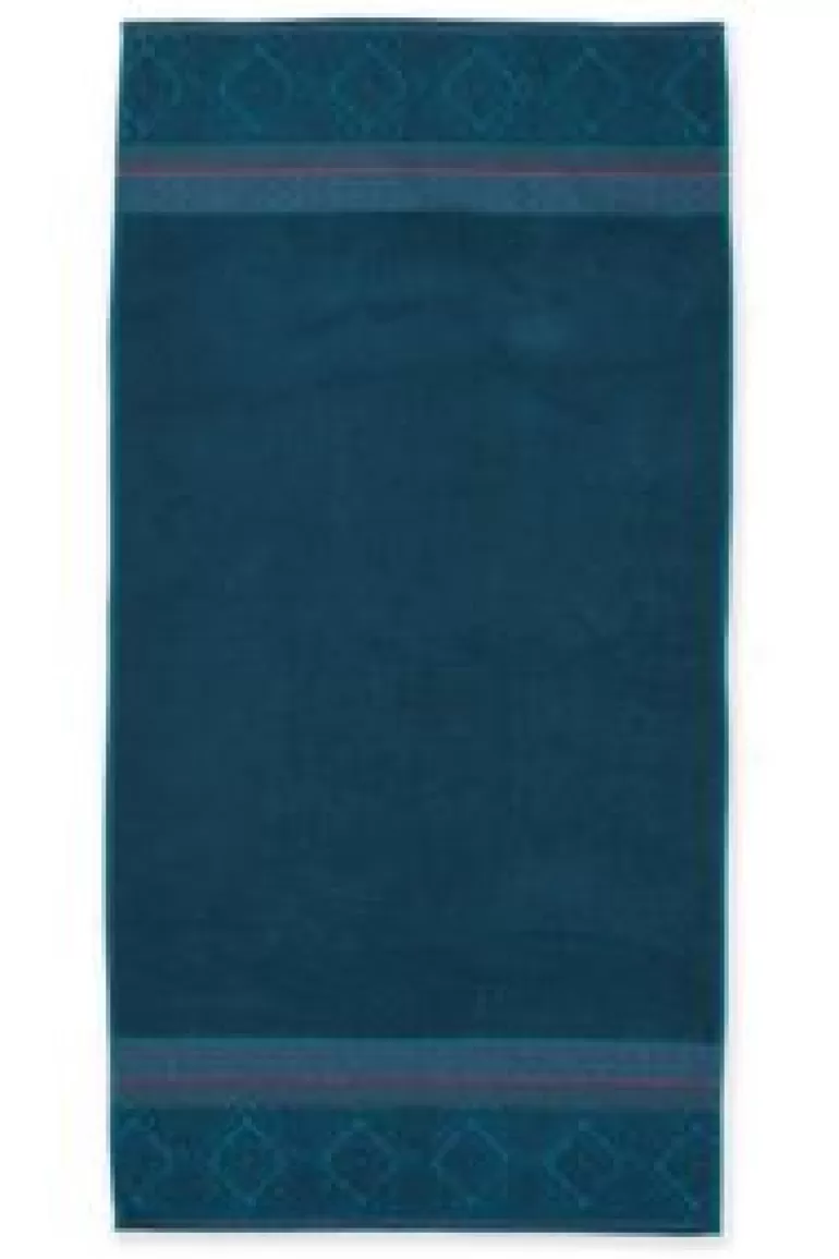 Handdoeken-Pip Studio Grote Handdoek Soft Zellige Donker 70X140 Blauw