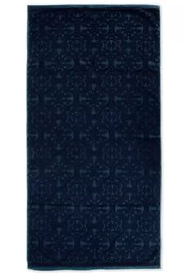 Handdoeken-Pip Studio Grote Handdoek Tile De Pip Donker 70X140 Cm Blauw