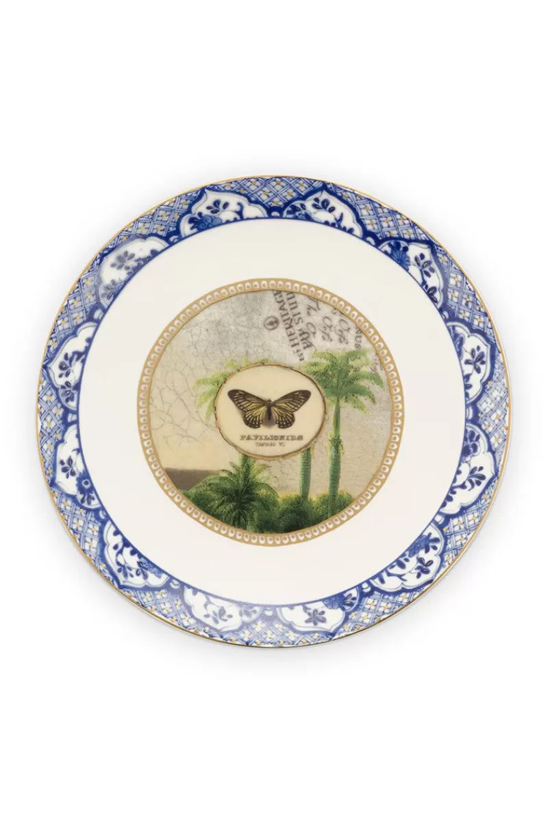 Hot Pip Studio Heritage Gebaksbord Vlinder Blauw 15 Cm