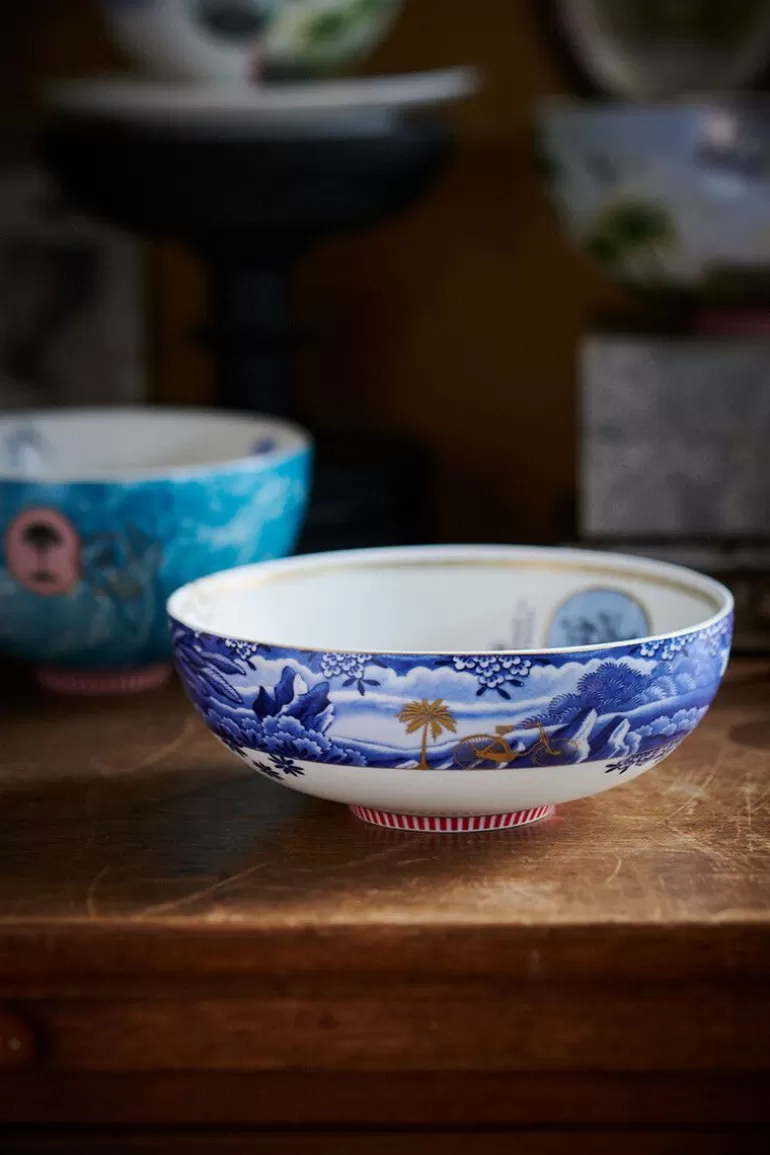 Kommen-Pip Studio Heritage Kom Grens Blauw 20 Cm