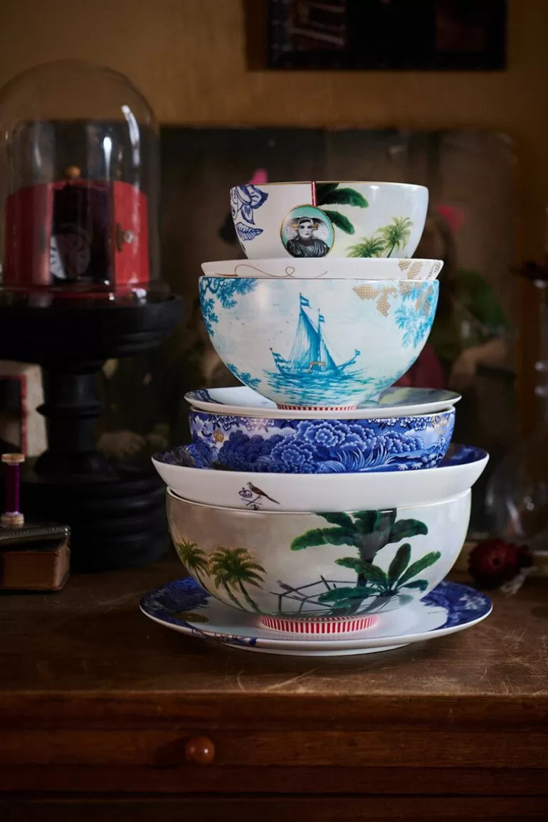 Saladeschalen-Pip Studio Heritage Kom Palm Groen 23 Cm
