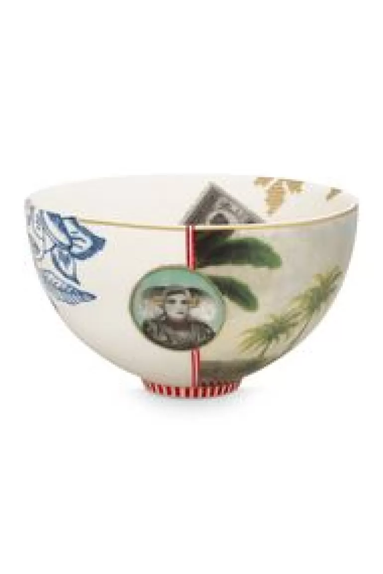 Kommen-Pip Studio Heritage Kom Palm Wit 15 Cm