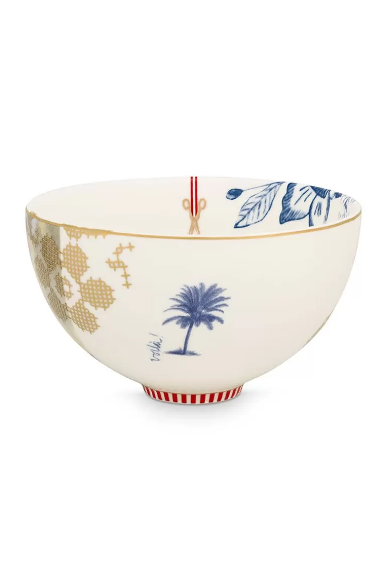 Kommen-Pip Studio Heritage Kom Palm Wit 15 Cm