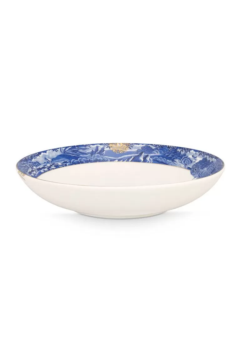 Diepe Borden-Pip Studio Heritage Soepbord Grens Blauw 25.5 Cm
