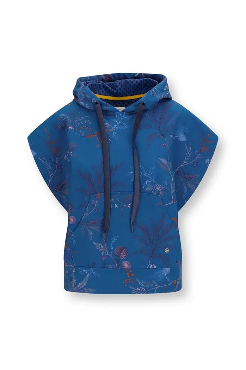 Online Pip Studio Hoodie Korte Mouw Isola Blauw