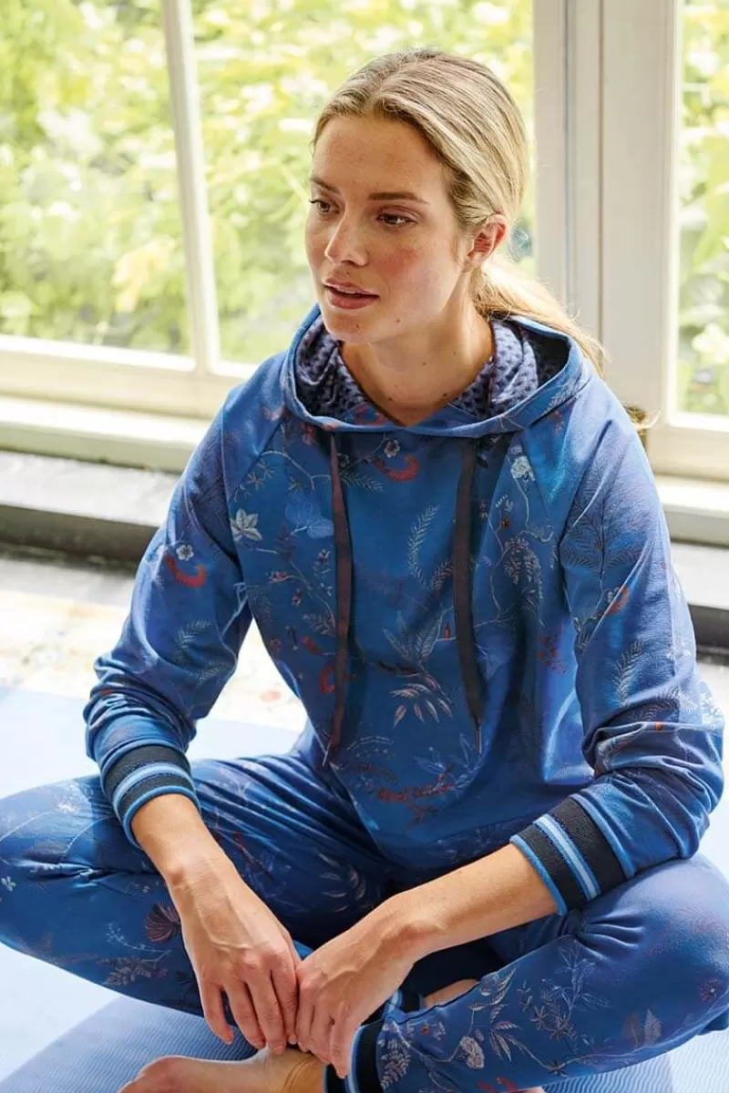 Hot Pip Studio Hoodie Lange Mouw Isola Blauw