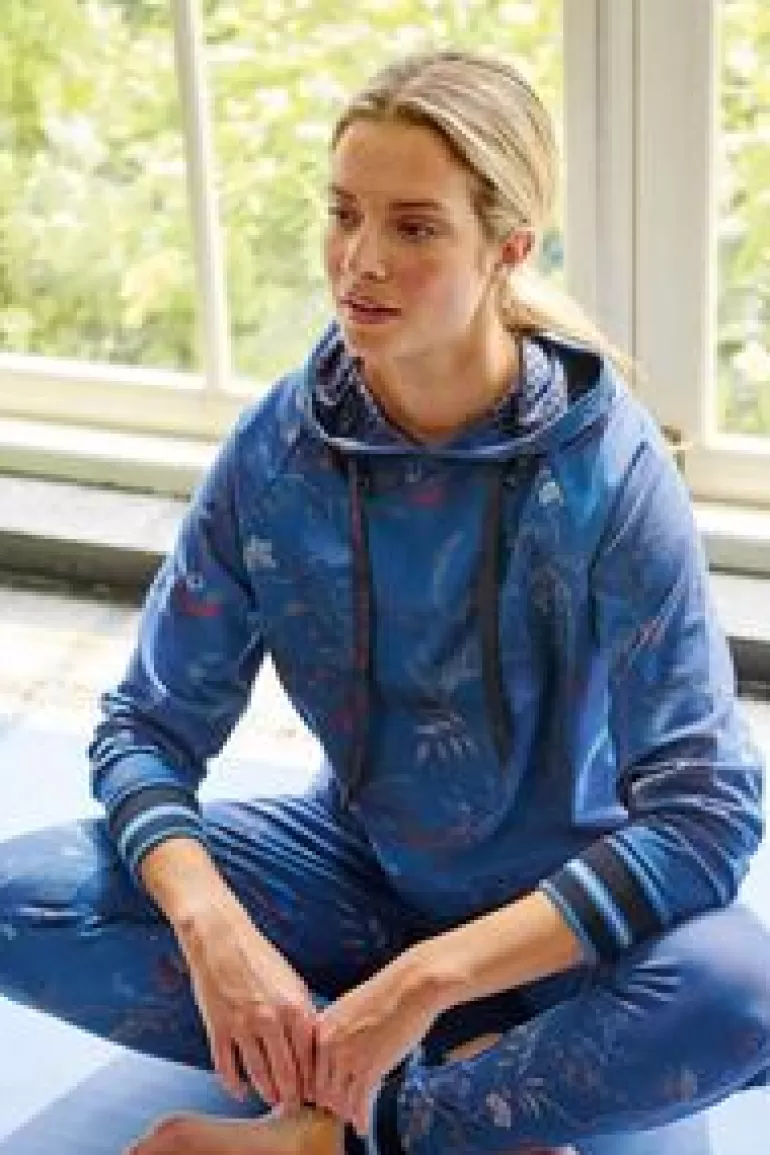 Truien/Vesten-Pip Studio Hoodie Lange Mouw Isola Blauw