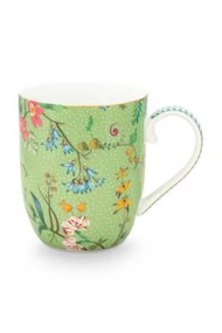 Koffiemokken-Pip Studio Jolie Mok Klein Bloemen Groen