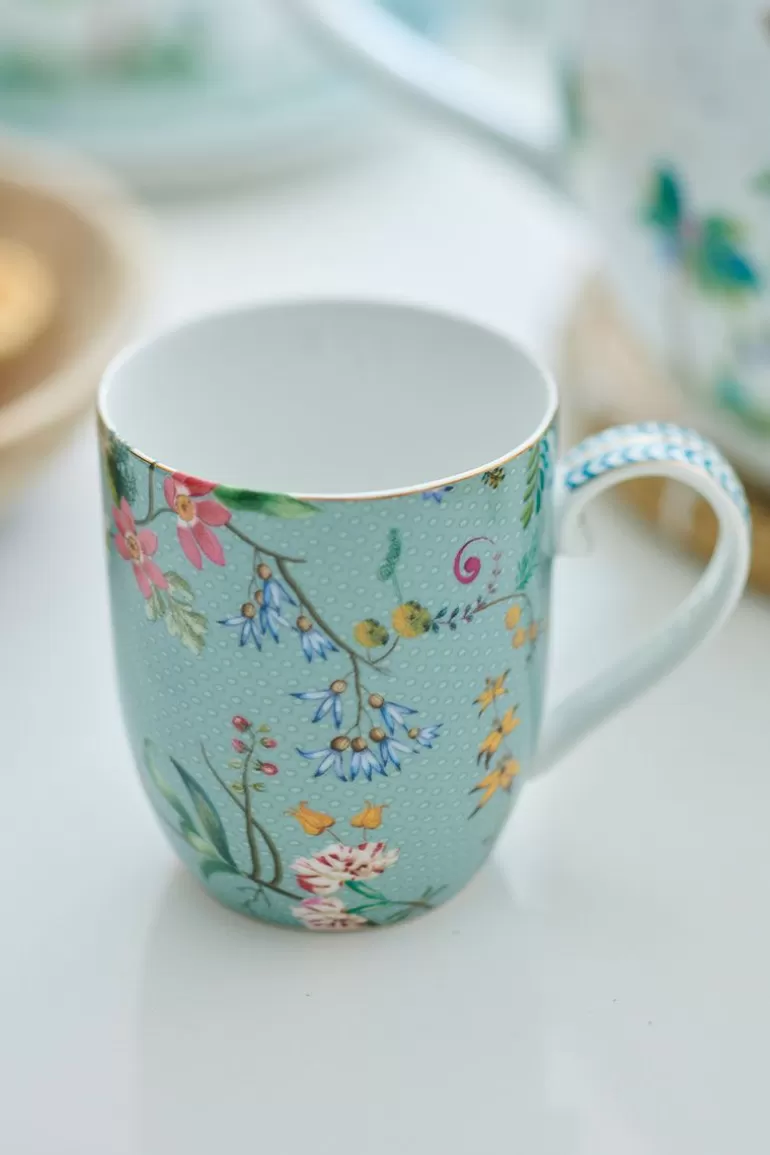 Koffiemokken-Pip Studio Jolie Mok Klein Flowers Blauw