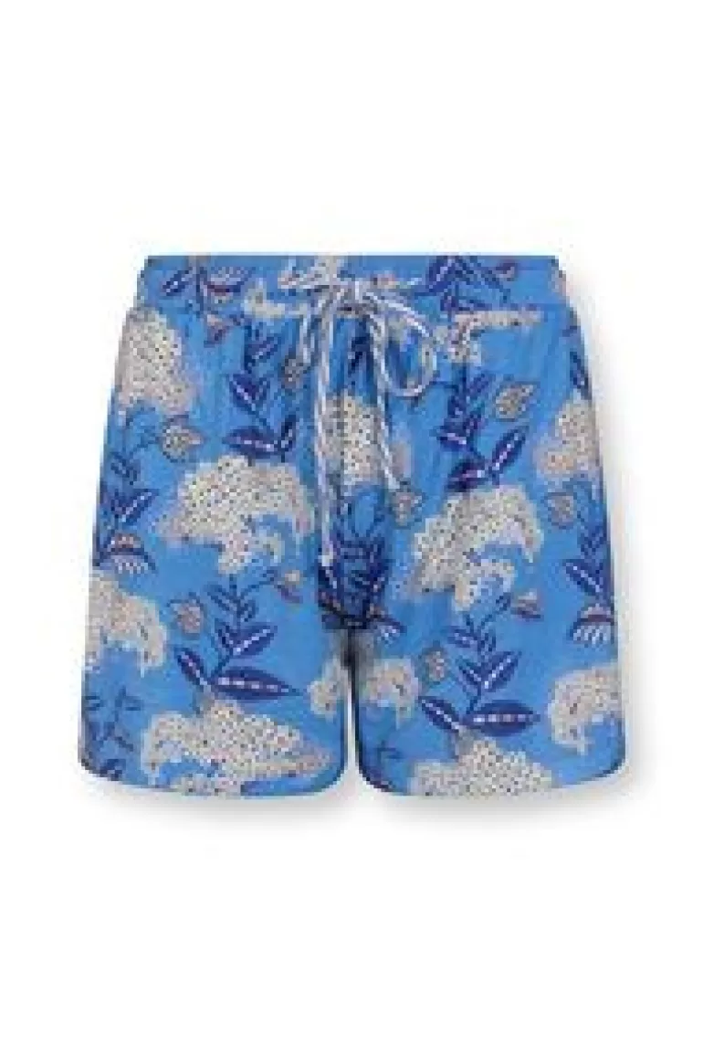 Shorts / Korte Broeken-Pip Studio Korte Broek Flora Firenze Kobalt Blauw