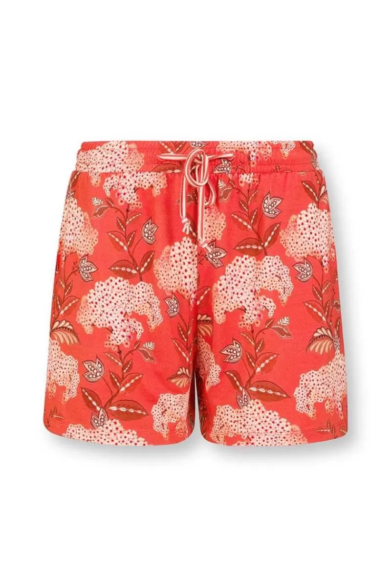 New Pip Studio Korte Broek Flora Firenze Koraal Rood