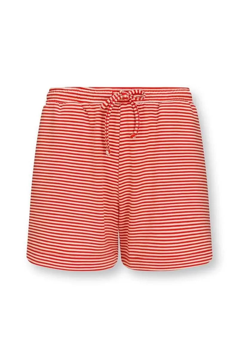 Sale Pip Studio Korte Broek Little Sumo Stripe Koraal Rood