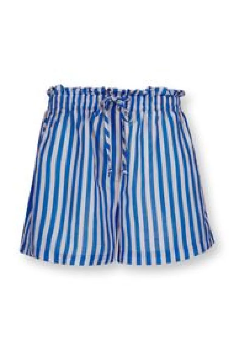 Shorts / Korte Broeken-Pip Studio Korte Broek Sumo Stripe Blauw