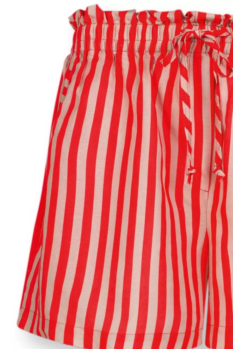 Shorts / Korte Broeken-Pip Studio Korte Broek Sumo Stripe Rood