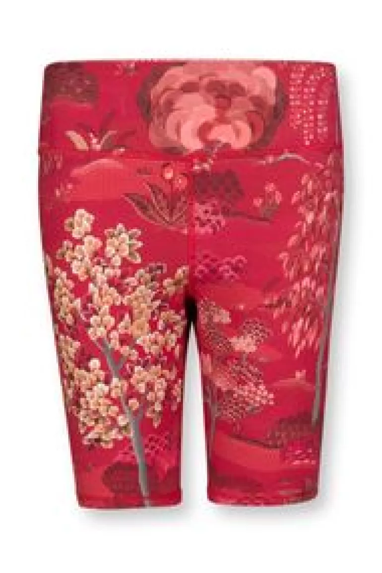 Sportbroeken-Pip Studio Korte Sportbroek Japanese Garden Rood