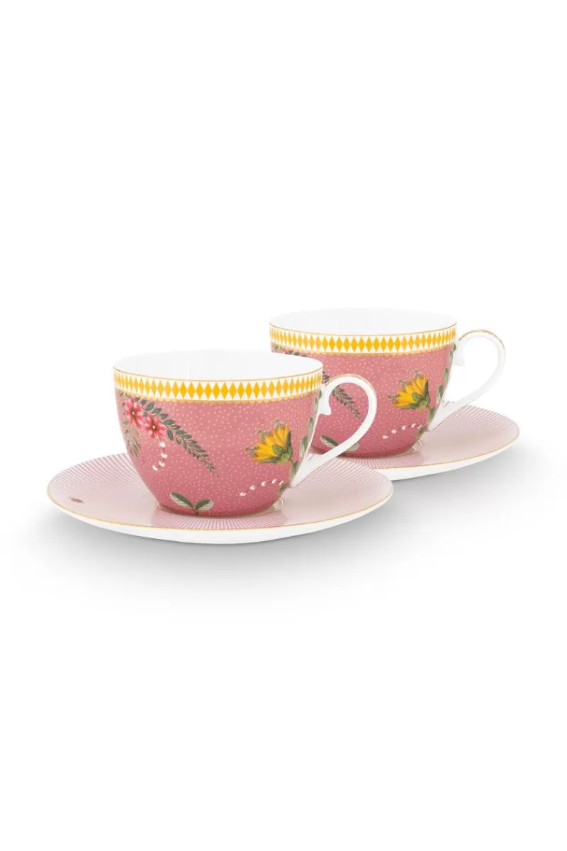 Best Sale Pip Studio La Majorelle Set/2 Cappuccino Kop & Schotel Roze